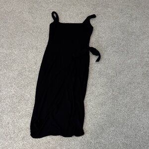 See You Monday Black Midi Dress